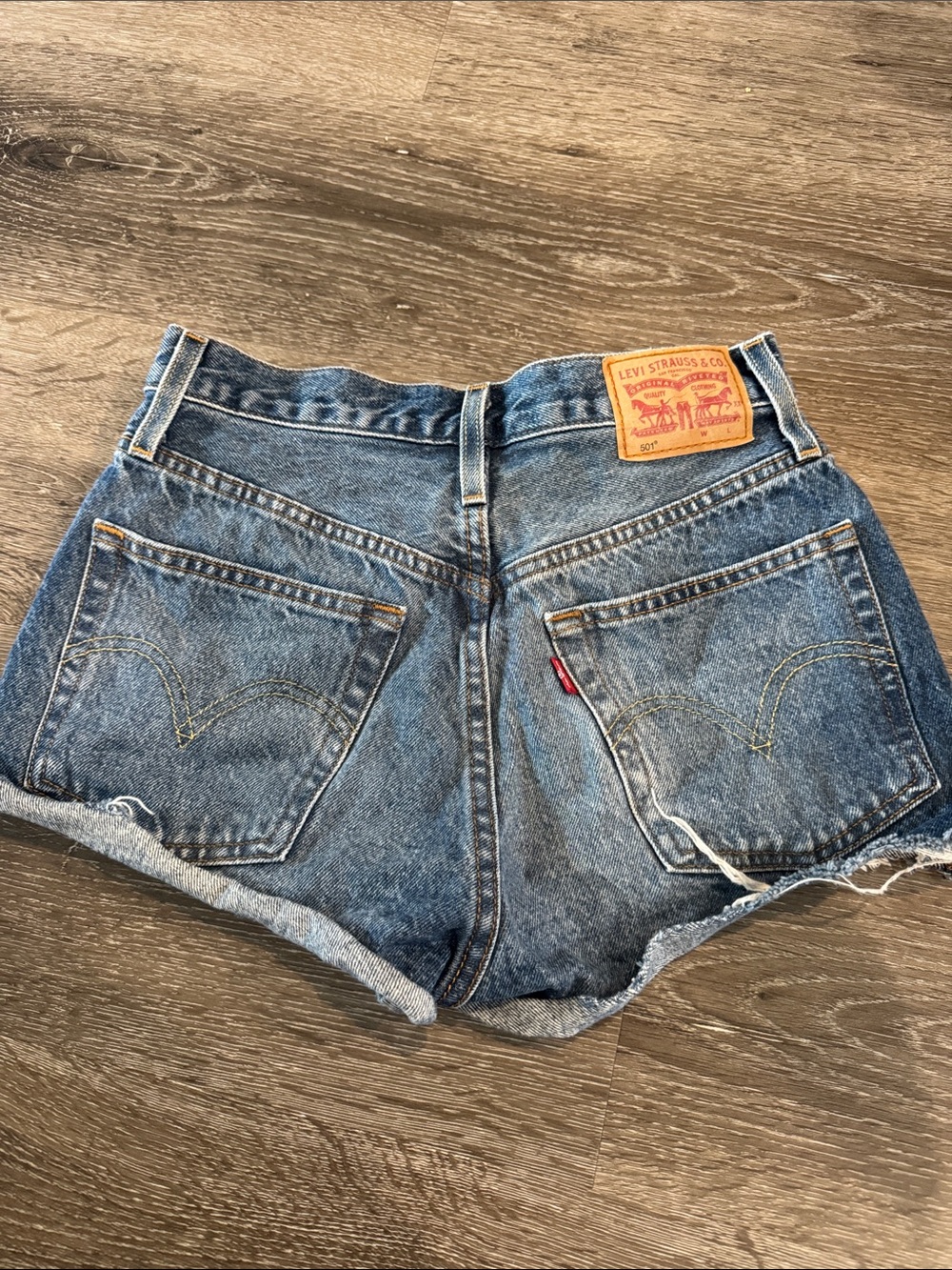 Levi's Vintage Blue High-Rise Denim Cutoff Shorts